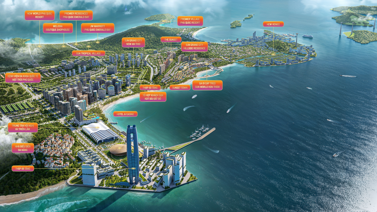 Vị trí tòa Alaso tại Sunset Town Phú Quốc