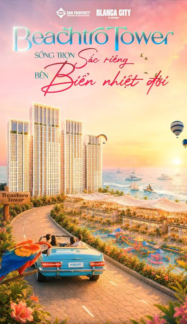 Beachtro Tower – căn hộ mặt biển sở hữu lâu dài tại Blanca City by Sun Group, Vũng Tàu