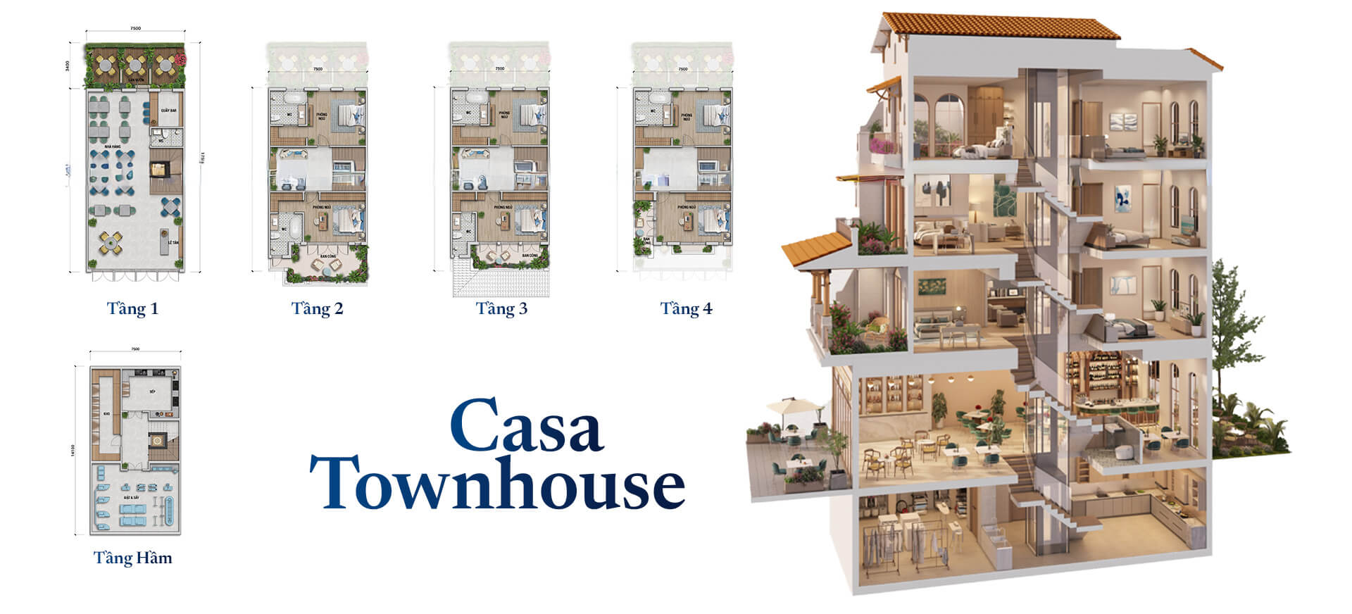 Phối cảnh Casa Villa & Townhouse, Blanca City