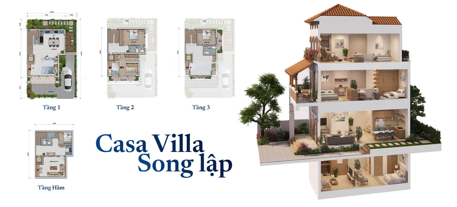 Phối cảnh Casa Villa Đơn lập, Blanca City