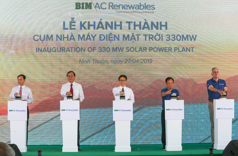 BIM Group vận hành nhà máy điện mặt trời lớn nhất Đông Nam Á hòa chung lưới điện quốc gia
