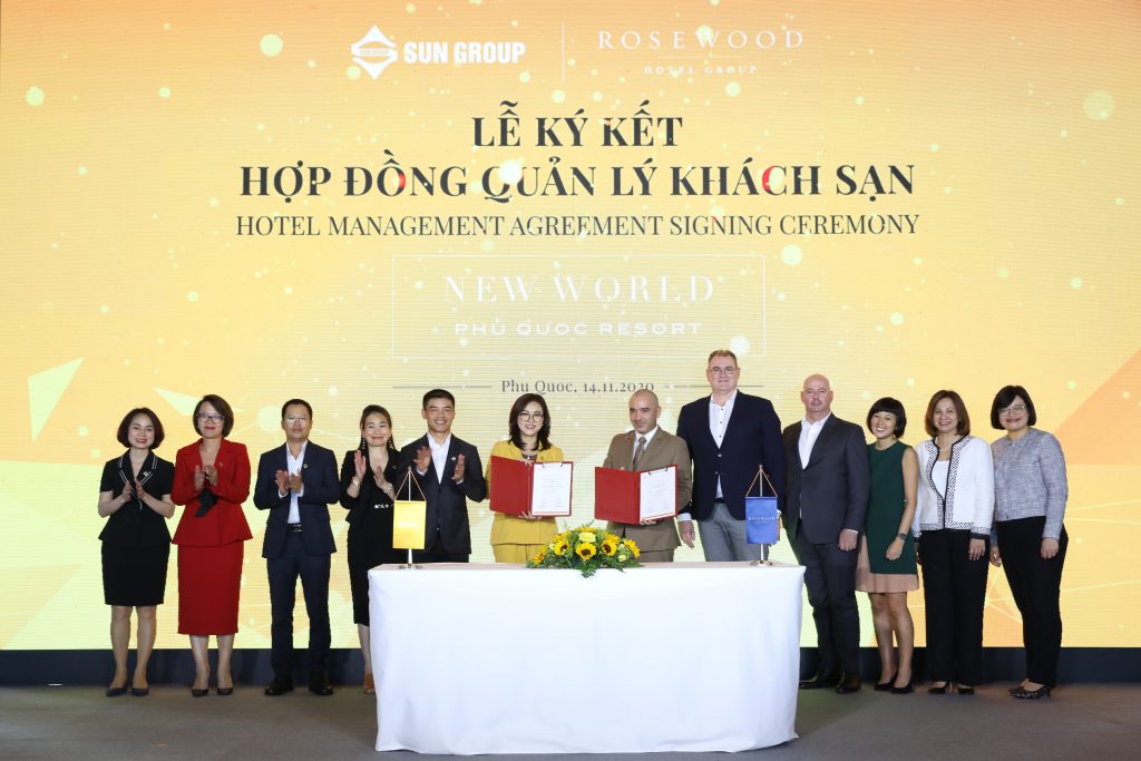 Lễ ký kết hợp tác giữa Tập đoàn Sun Group và Rosewood Hotel Group