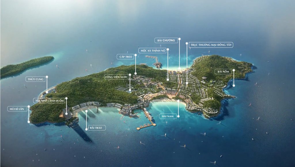 The Sailing Bay toạ lạc tại vị trí đắc địa thuộc siêu dự án Đảo Thiên Đường