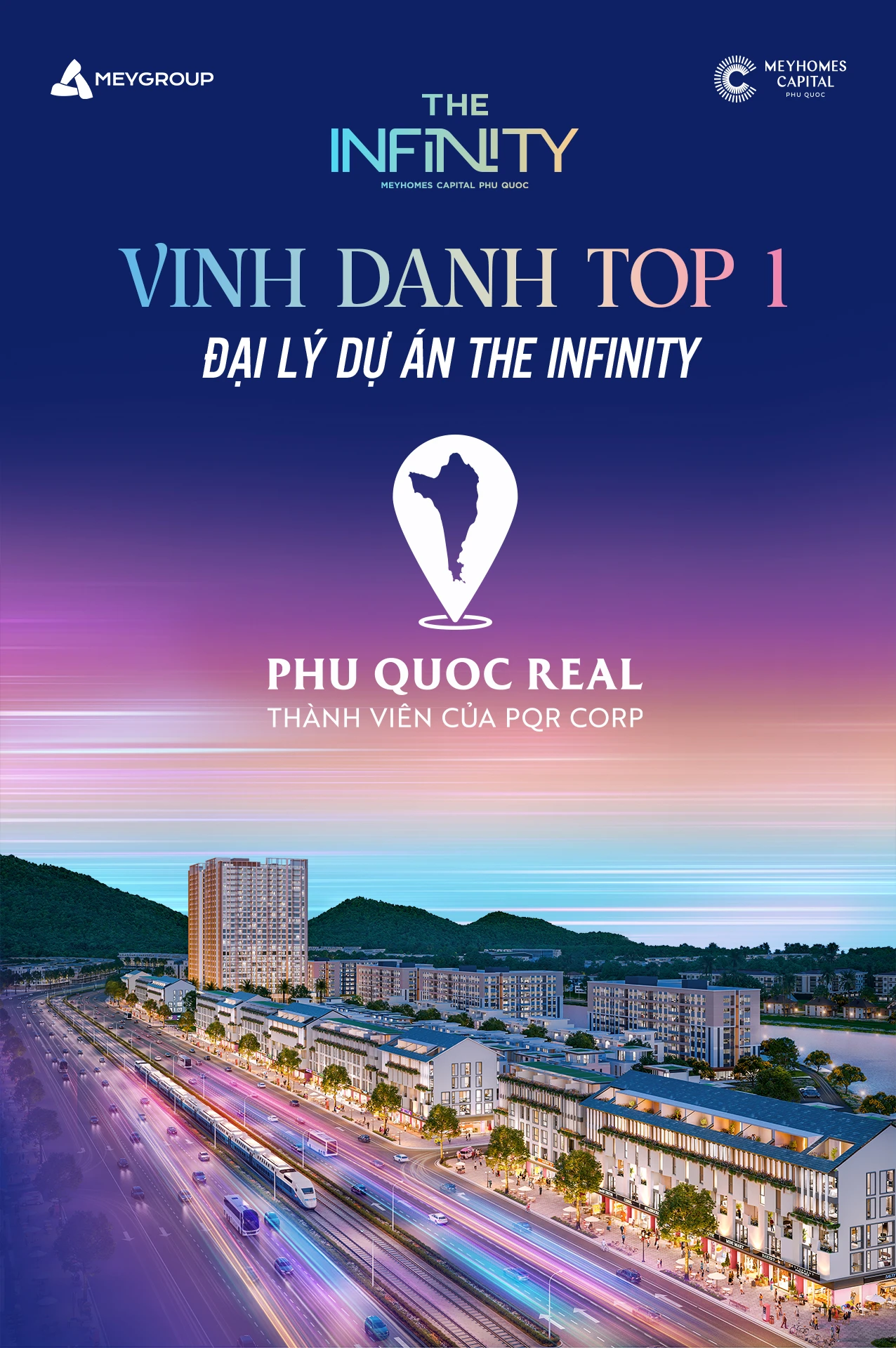 Phu Quoc Real - Thành viên PQR Corp được Mey Group vinh danh Top 1 Đại lý Dự án The Infinity Meyhomes Capital Phú Quốc