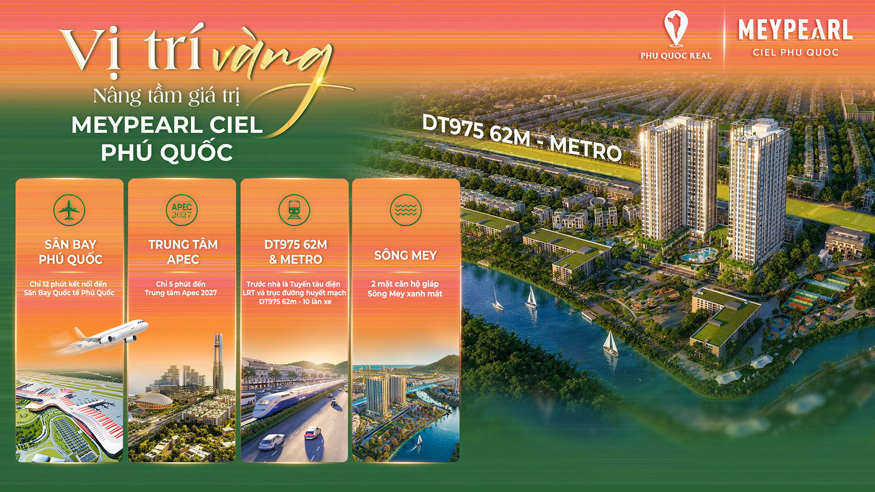 Vị trí chiến lược của căn hộ Meypearl Ciel Phú Quốc