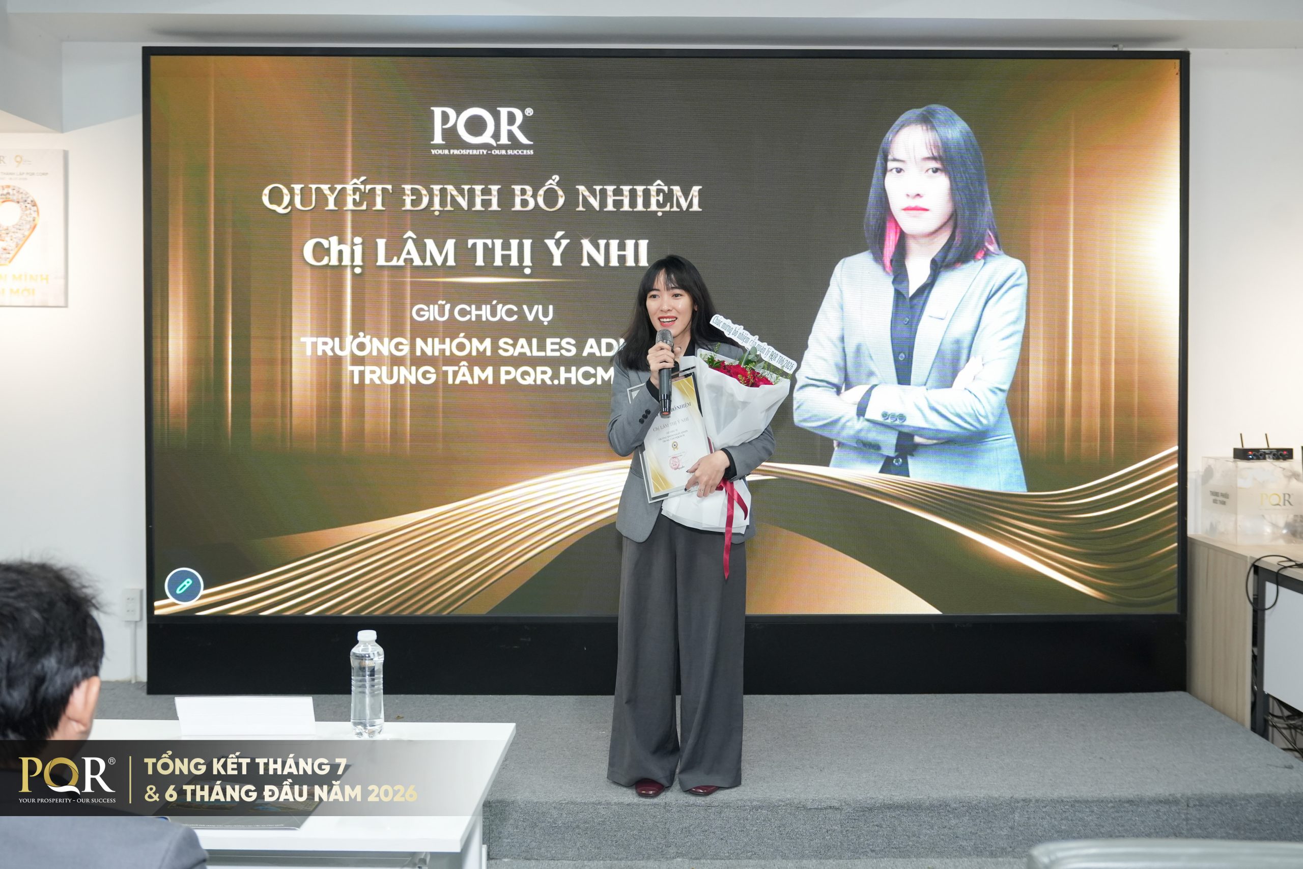 Quyết định bổ nhiệm chị Lâm Thị Ý Nhi - Trưởng nhóm Sales Admin, TT PQR.HCM